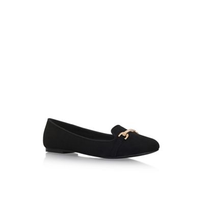 Black 'Mingle' Flat Slip On Loafers